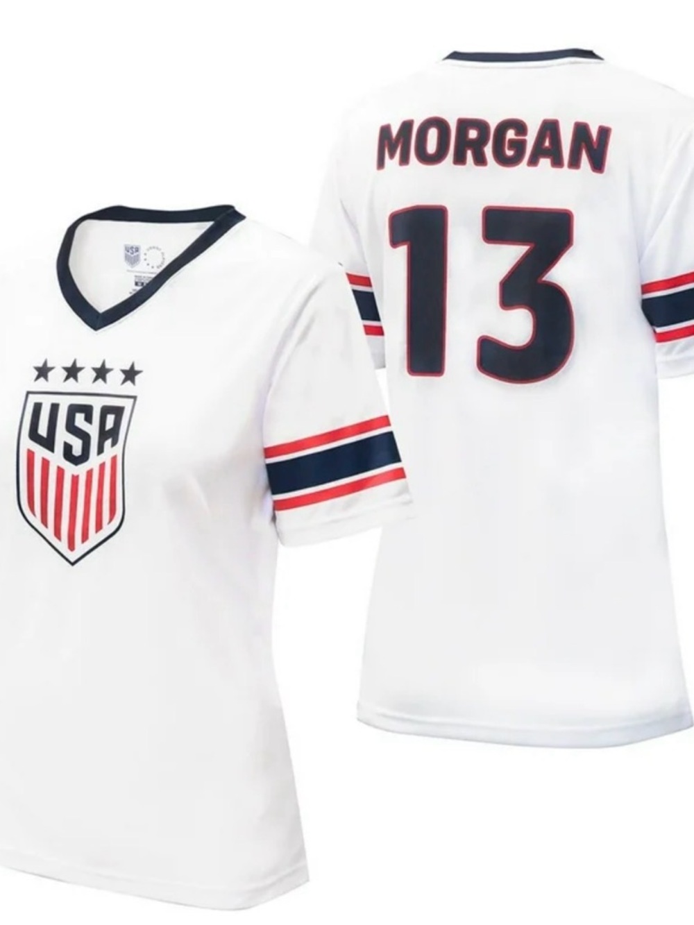 Target White USA Morgan #13 Women's Soccer Jersey